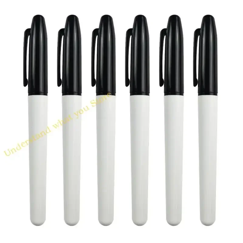 J60A 6PCS 화이트 보드 쓰기 펜 사라지는 공기 지우기 가능한 펜 수성 마커 펜