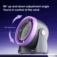 Ventilateur de bureau portable mini à écran tactile avec 100 vitesses réglables, refroidissement silencieux, vent puissant et affichage numérique pour la circulation de l'air 1