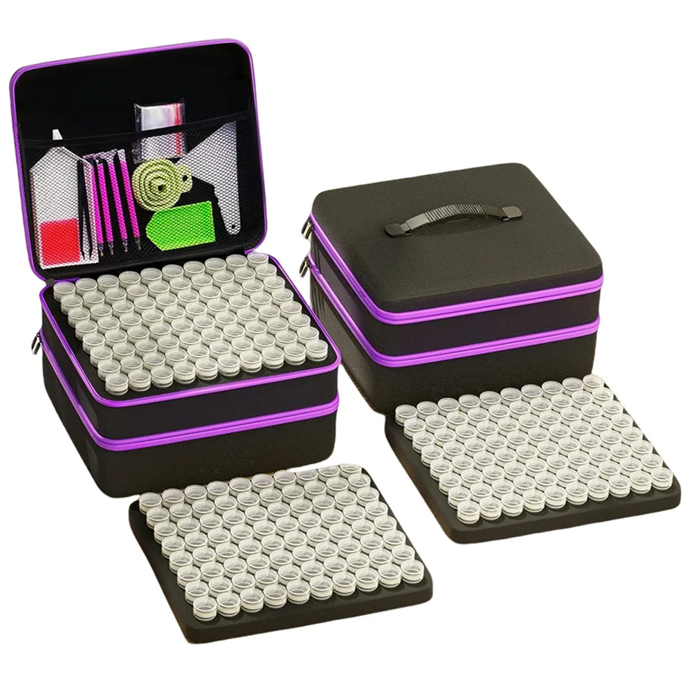 Diamond Painting Storage Box 240 Slot Diamond Painting Storage Box Diamond Painting Accessory Tool Set 3 Tier Universal Art Storage Container