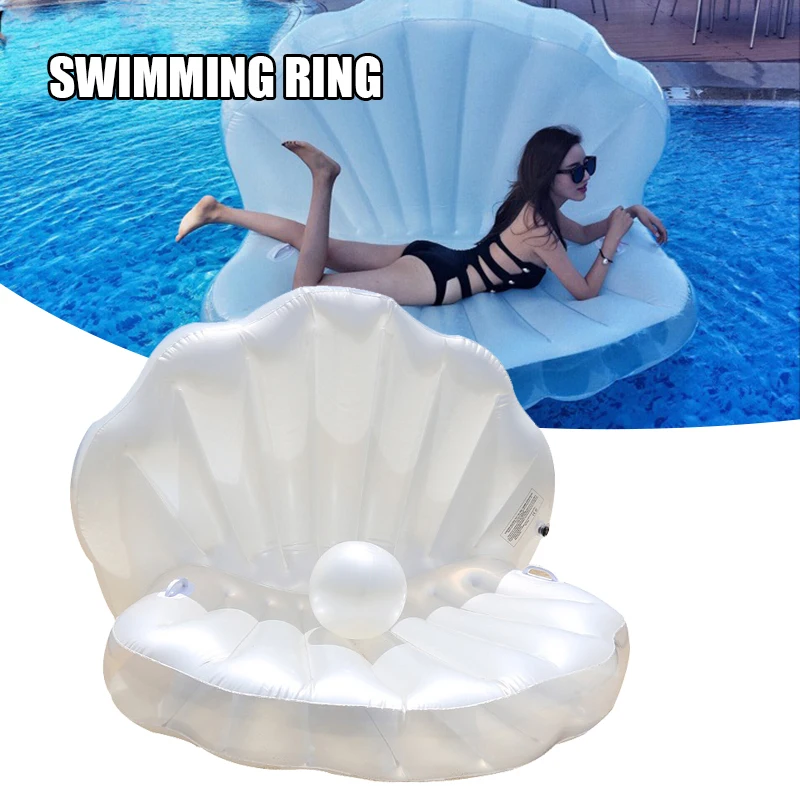 Inflatable Seashell Pool Floats With Pearl Ball Diversity Pool Floating Chair For Swimming Pool Summer Beach Party For Adults