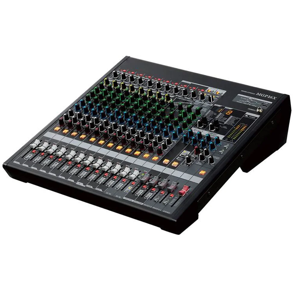 MGP16X 16 Channel Premium Mixing Console 10 Mic Inputs with 48V Phantom Power and HPF per Channel