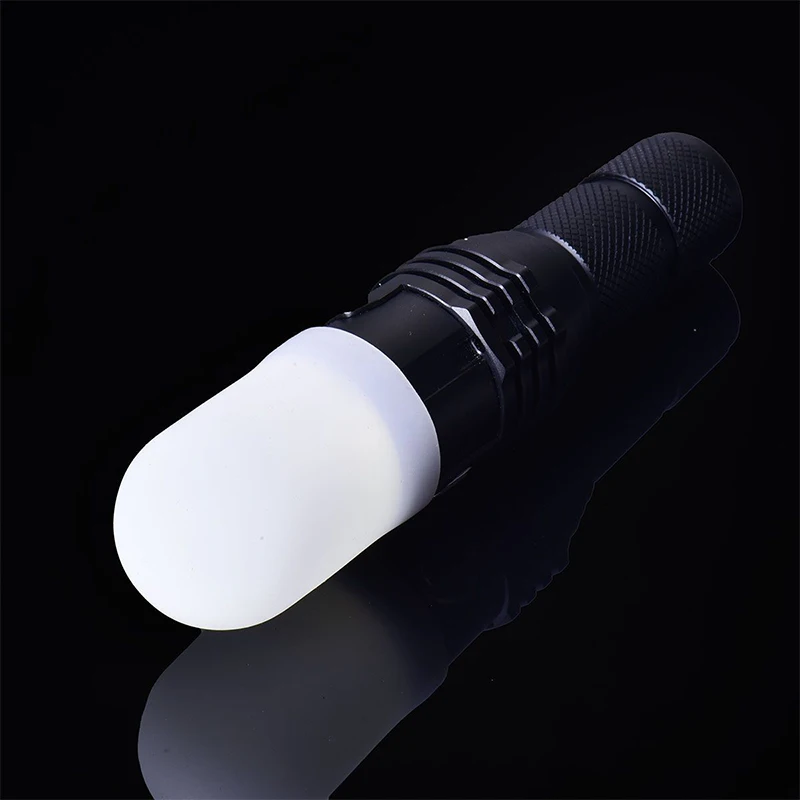Silicone Elastic Flashlight Lampshade, 2-Pack, 14-75MM Torch