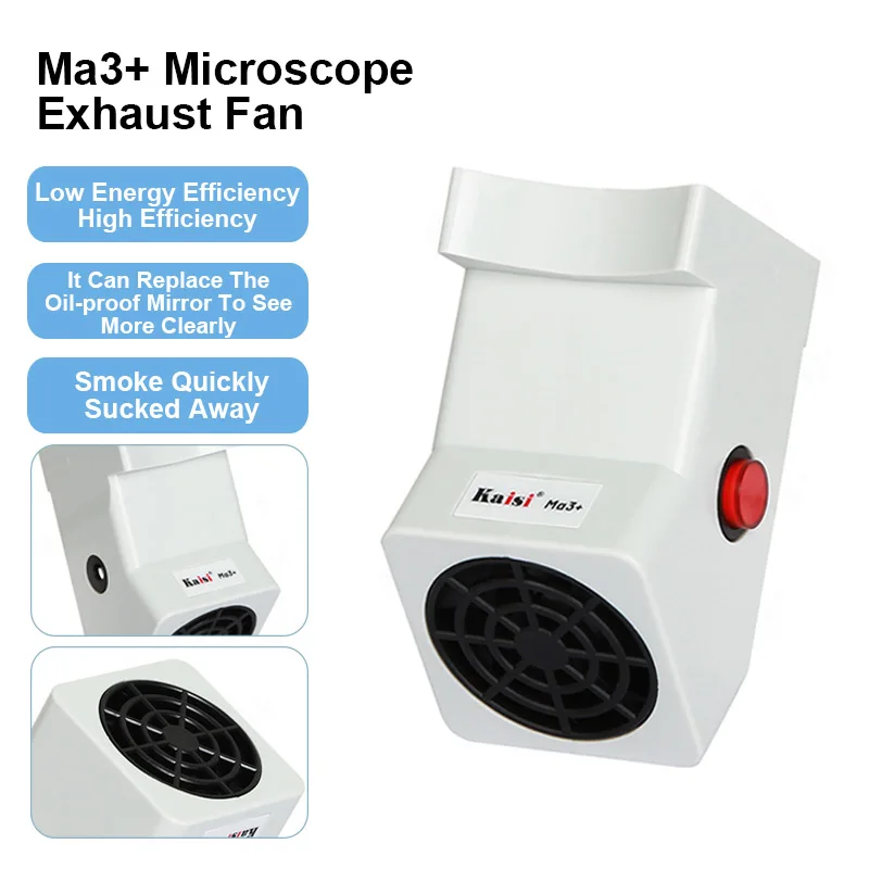 

KAISI Ma3+ Mini Exhaust Fan Used for Universal Microscope Mobile Phone Motherboard Repair Smoke Absorber Purifier Tool