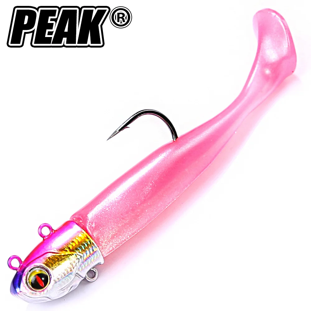 PEAK Angelköder Swimbait Angelköder Jigged Head Soft Baits Bass Fishing Wobbler Señuelos
