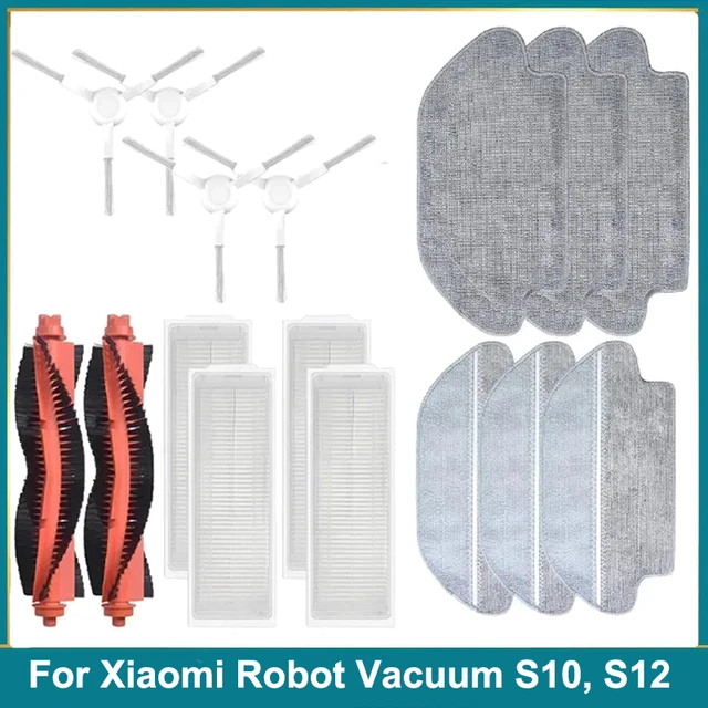 16Pcs For Xiaomi Robot Vacuum S10 Xiaomi Robot Vacuum S12 B106GL  Replacement Parts Main Side Brush Hepa Filter Mop Cloth - AliExpress