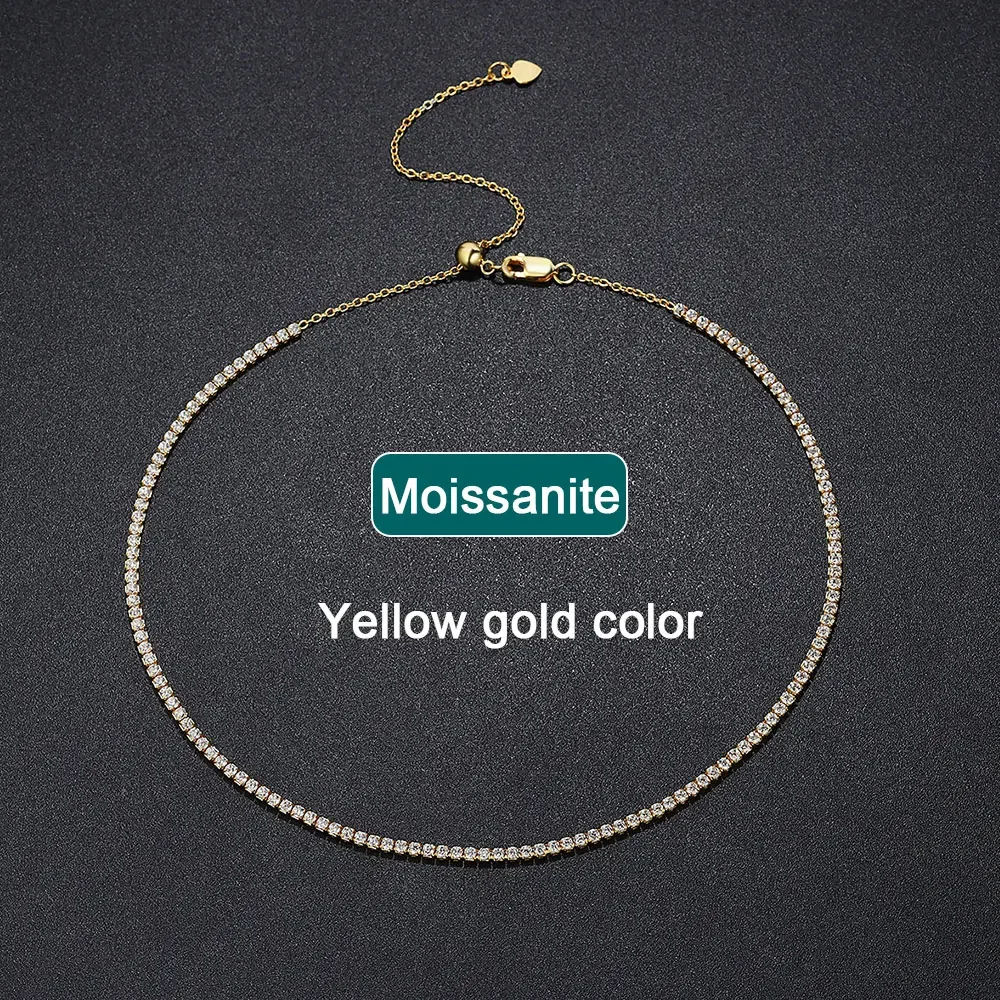 قلادة تنس قابلة للتعديل من الفضة الإسترليني s925 م...