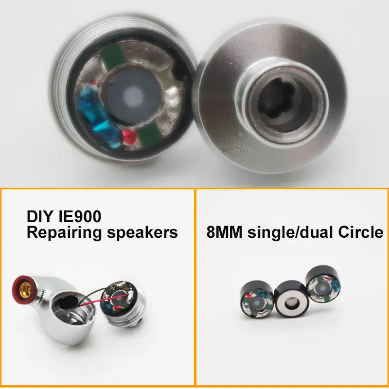 

New DIY Horn For IE900 Repairing speakers Voor ie900 Accessories 8MM single/dual Circle Earphone Parts