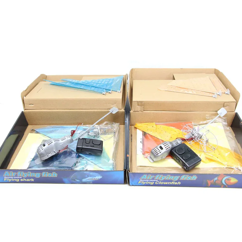 Children Cartoon remote control flying fish inflatable shark Air Swimming RC Animal Radio Balloons Clown Fish toys for kids 5