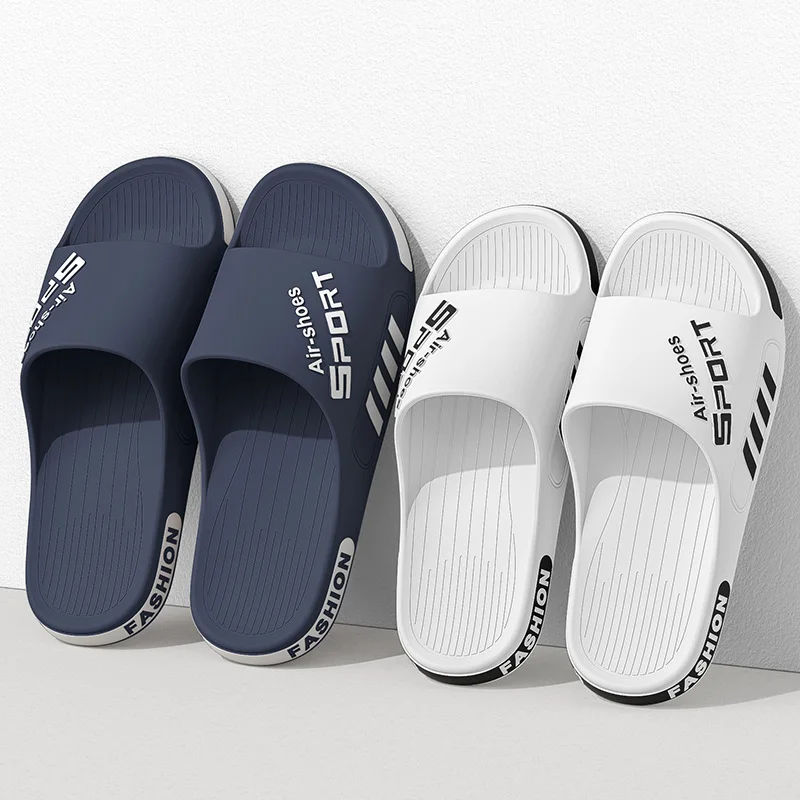 Linen Slippers Men's Soft Bottom Non-Slip Bathroom Double Purpose Slippers