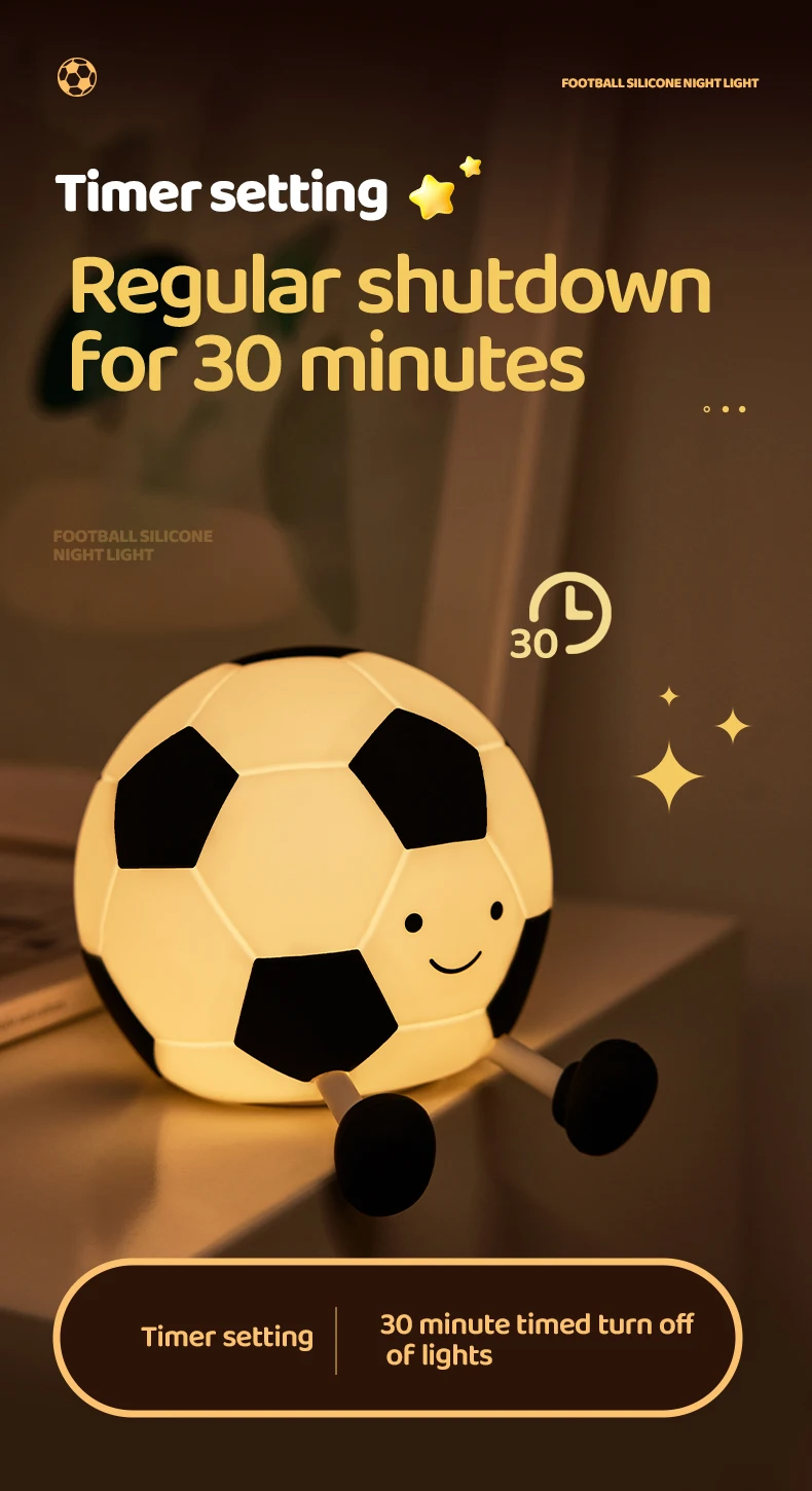 Night Light Cute Animal Silicone Lamp USB Rechargeable Soft Warm Light Room Bedside Decoration