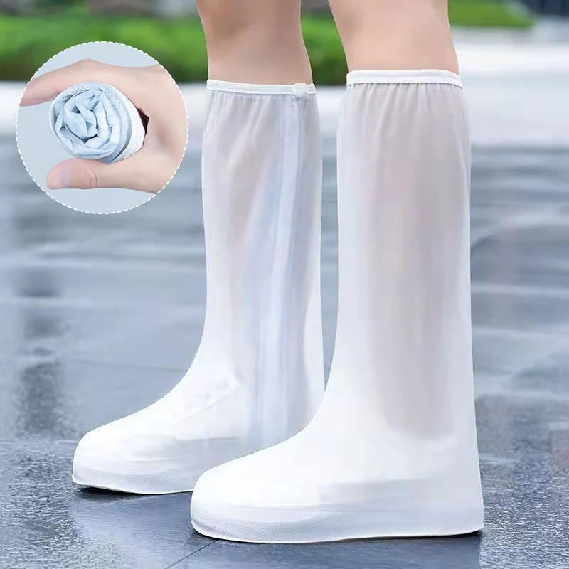 Rain Boot Shoe Cover Black Waterproof with Reflector Anti-Slip Clear Shoes Dust Covers for Motorcycle Bike Rain Cover Men Women shoe covers rain shoe covers rain shoe protector