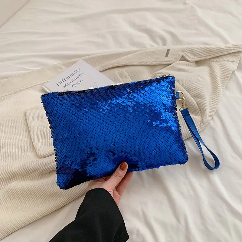 Fashion Women's Sequined Bling Handbag And Purse Small Wedding Party Evening Bag Lady Wristlet Clutch Bag Female Envelope Bag - Image 8