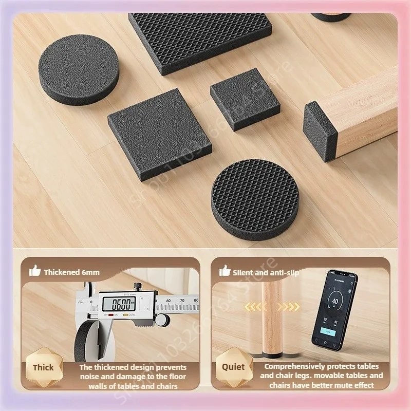 Black EVA Anti Slip Furniture Pads for Table and Chair Feet
