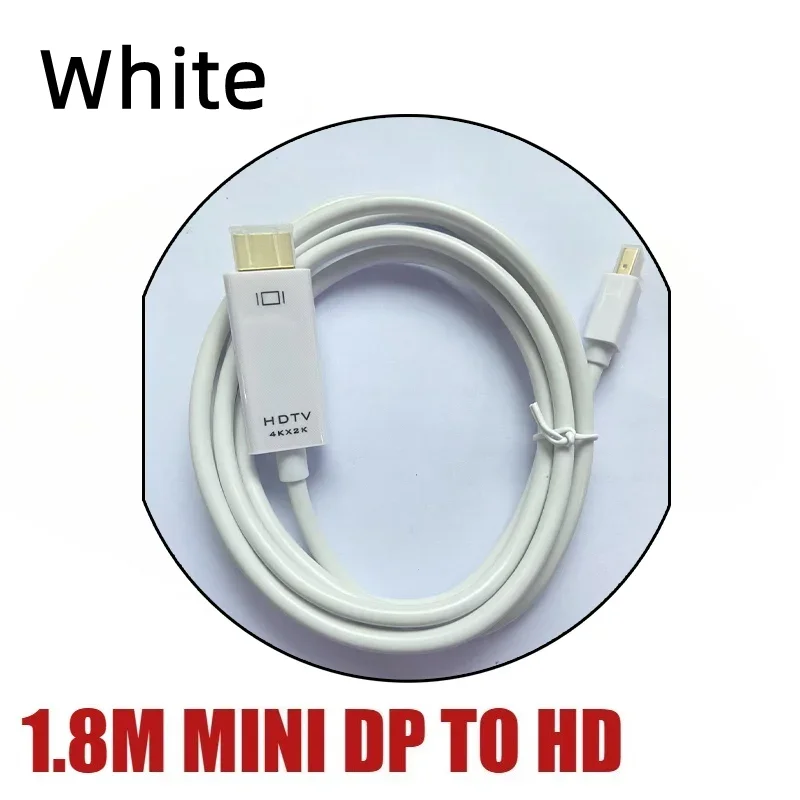 Mini DisplayPort to HDMI 1.8m ケーブル 4K MacBook Pro/Air プロジェクター モニター ラップトップと互換性あり Mini DP to HDMI 互換ケーブル