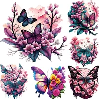 Medium Size Butterfly Sticker On Clothes For Girl Dresses Decals Patches Washable Thermal Press Hoodies Tops Vinyl Diy Patch