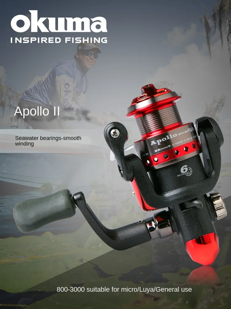 Okuma-Apollo II Red Spinning Fishing Reel