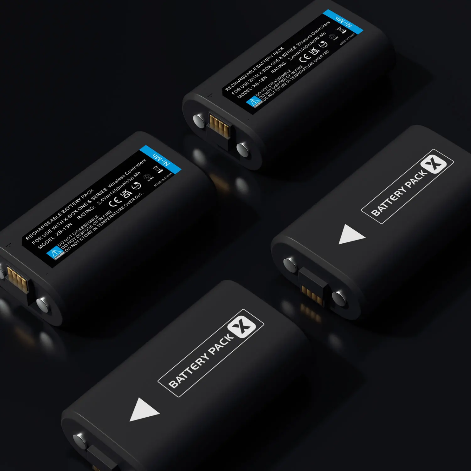 Batteria 4 Pezzi Per Xbox Series X/S, Xbox One, Xbox One S, Xbox One X, Batteria Ricaricabile Agli Ioni Di Litio Xbox One Elite