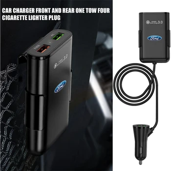 Caricabatterie per auto 25W QC3.0 PD a doppia porta con ricarica rapida per telefono, caricatore rapido di tipo C per Mustang Fiesta ST Ford