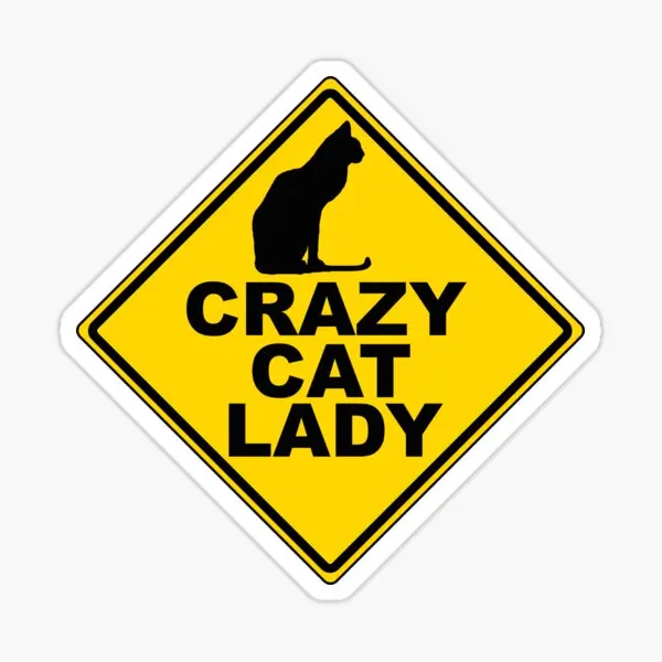 

Надпись Crazy Cat Lady, 5 шт., автомобильные наклейки для фона, настенная комната, детский автомобиль, аниме украшения, бампер, ноутбук, мотоцикл, окно