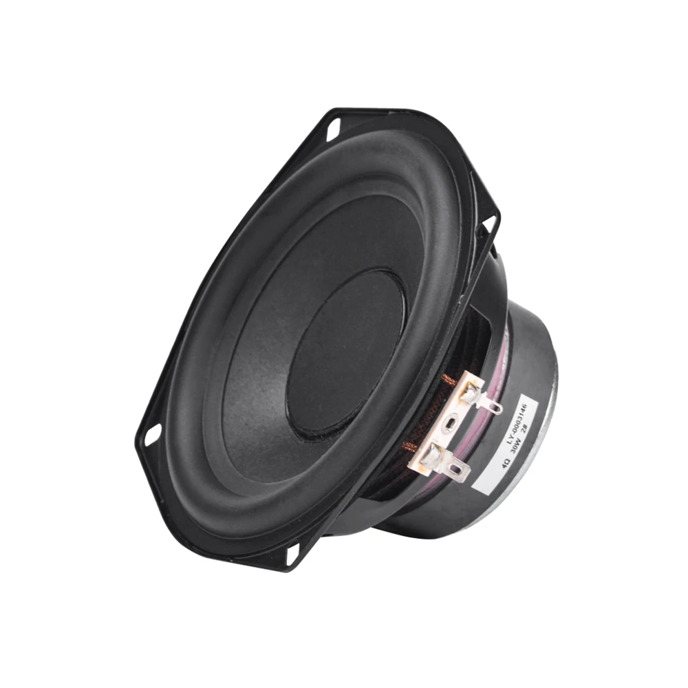 1Pcs 5.25 Inch Subwoofer Speaker 4 Ohm 30W Rubber Side Woofer Super Bass Speaker For Bookshelf Speakers audio speakers
