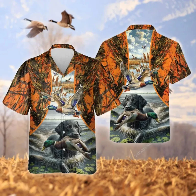 thumbnail image 1 of Camisas de camuflaje para hombre con estampado 3D de cazador de bosques, camisa hawaiana para hombre, camisetas de moda de manga corta para playa, camisetas casuales, 1 of 5