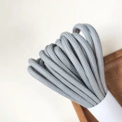 Premium 5mm Polyester Braid Rope for DIY Projects and Crafting (29 Silver)