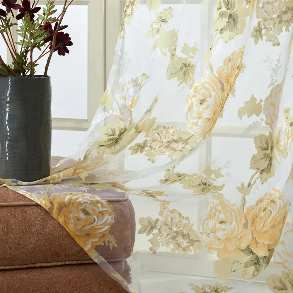 Backdrop Curtain Beautiful Rose Tulle Curtains Living Room Bedroom Finished Curtains Curtains Beautiful and Romantic 3
