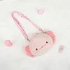 Kawaii Axolotls Plush Toy Pillow Cartoon Dinosaur Doll Cute Animal Stuffed Plushie Doll Axolotls Shoulder Bag Plush Backpack 3