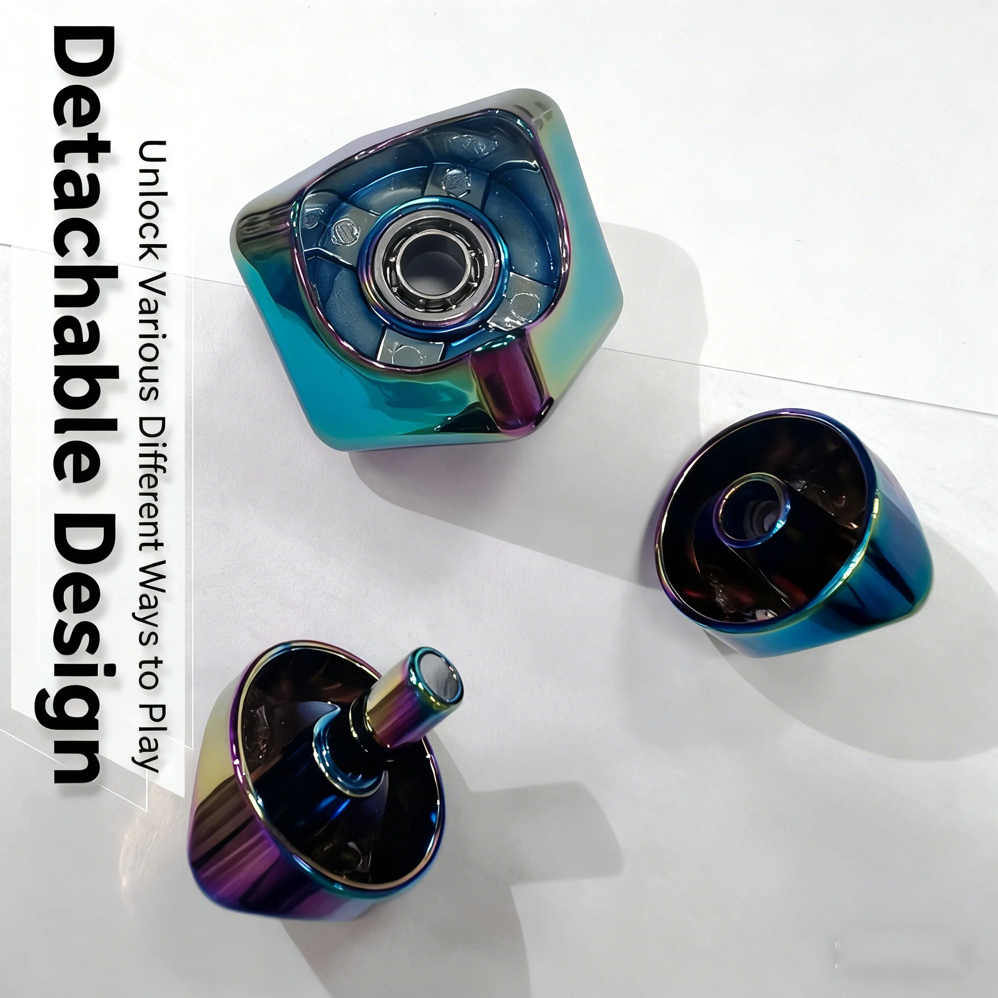 Neues Rotierendes Buntes Zinklegierungs-Quadrat-Fingerspitzen-Gyroskop Kreatives Finger-EDC Anti-Stress Stressabbau Fidget-Spielzeug – Detail 5