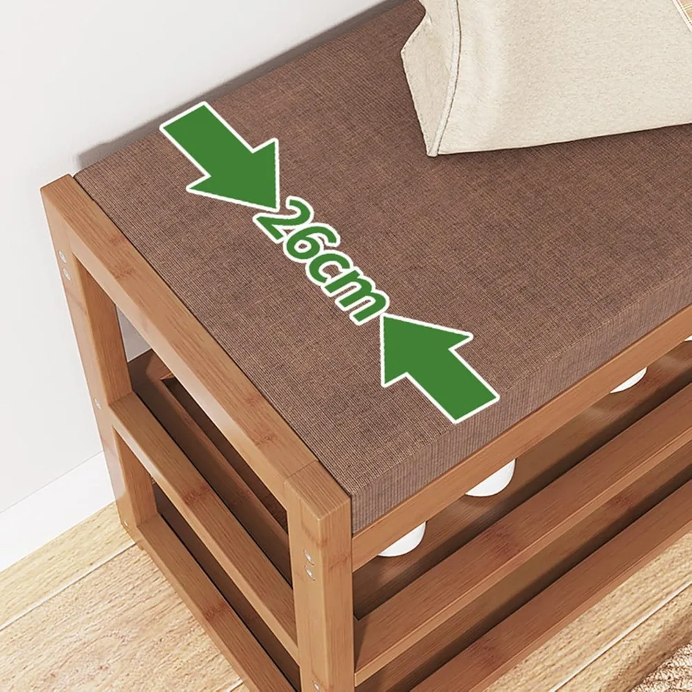 clothes stand with shoe rack bench, 3 in 1 cloth hanger stand bamboo clothes rack, free standing coat rack with shoe storage ben