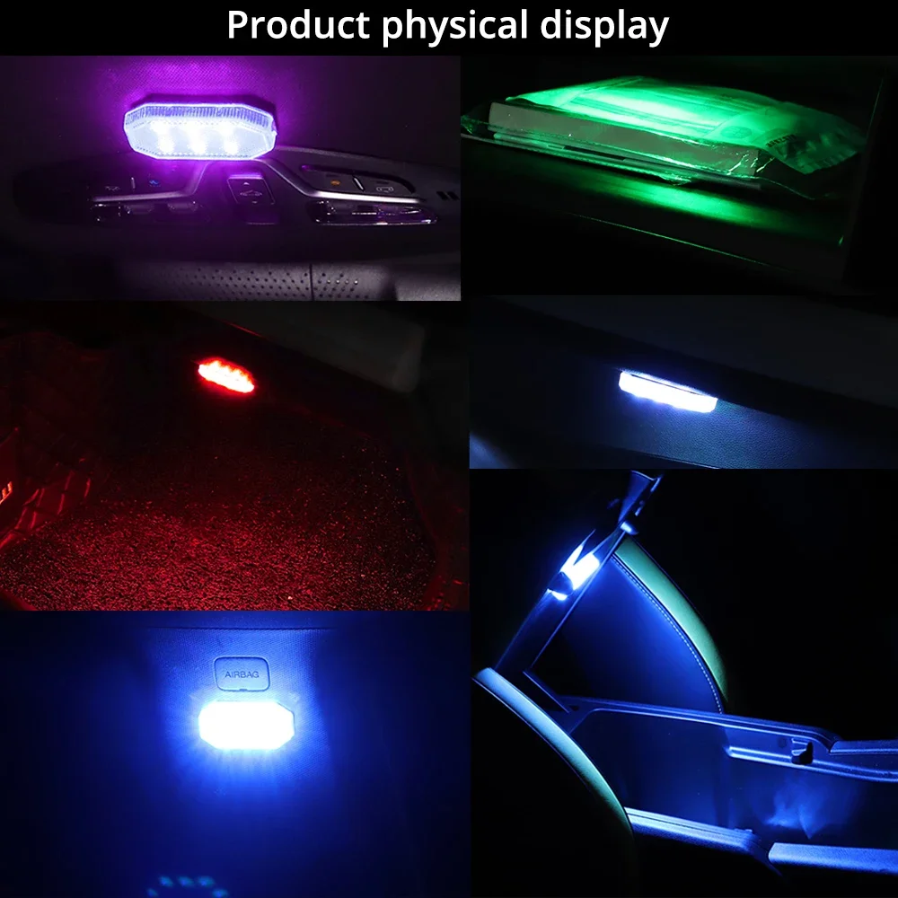 Luz LED para Interior de coche, lámpara de techo con Flash táctil a prueba  de agua, imán para puerta, batería recargable por USB, autocaravana -  AliExpress