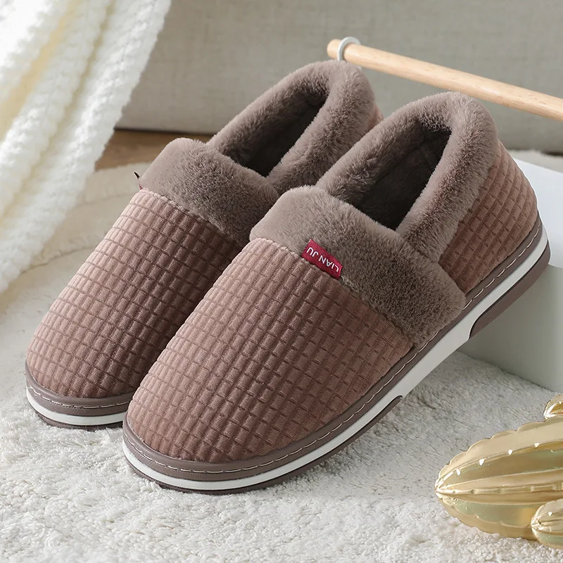 Pantofole da casa per uomo donna inverno Furry Slides femminile Indoor peluche antiscivolo camera da letto caldo maschio infradito coppie scarpe morbide