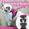 ATUBAN Cat Harness and Leash Set Stylish Escape Proof Cat Vest Harness Adjustable Breathable Pet Harness with Reflective Trim 5