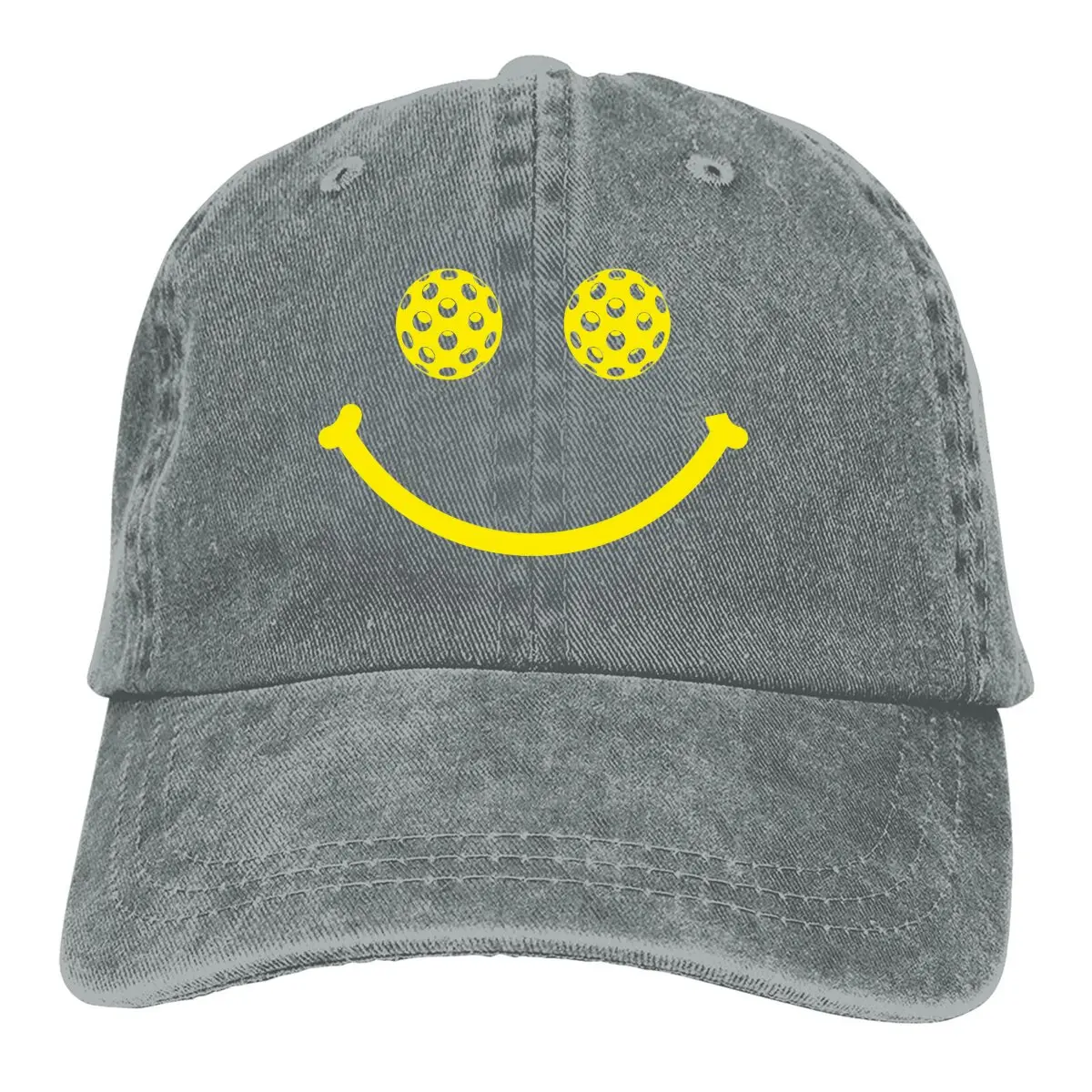 

Pure Color Dad Hats Smile Face Pickleball Eyes Women's Hat Sun Visor Baseball Caps Dink Responsibly Peaked Cap