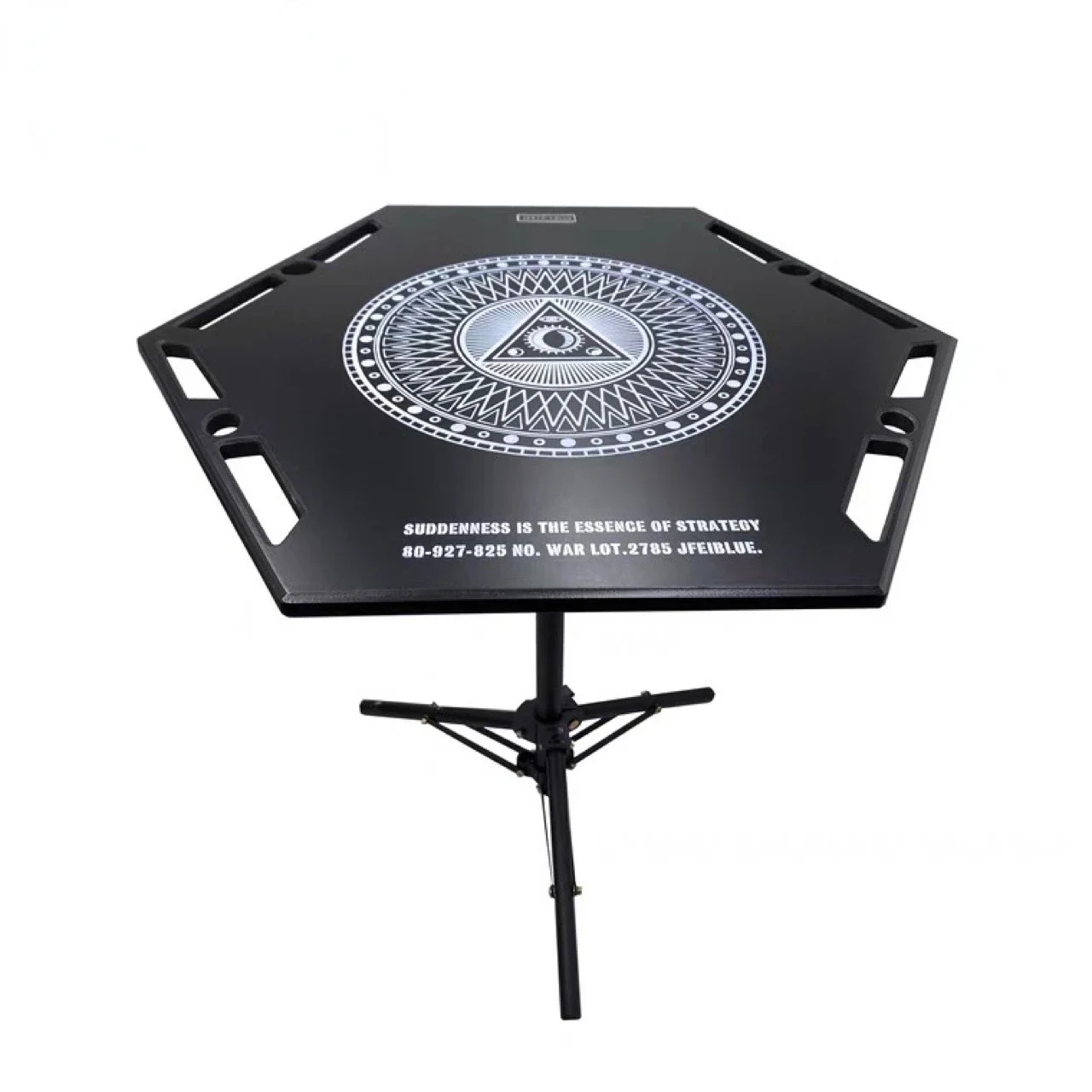 

Туристический шестигранный стол для кемпинга и пикника, уличный стол для кемпинга, рыбалки, переносная Легкая Складная тактическая верхняя пластина из МДФ