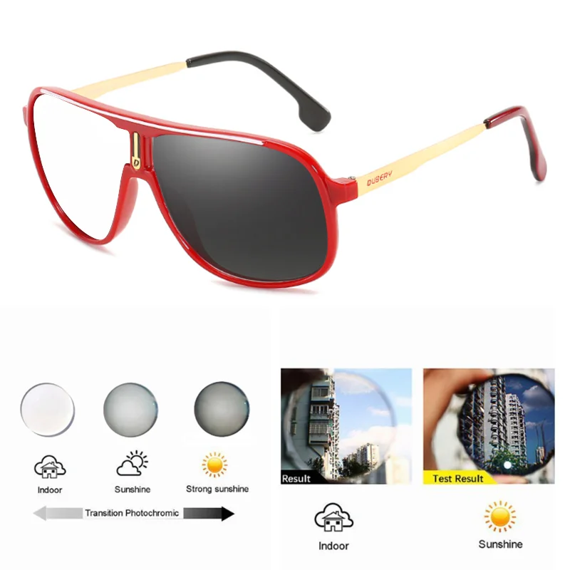 Photochromic Myopia Glasses - Large Oval Pilot Style Prescription Eyewear Men | Color Changing Sunglasses