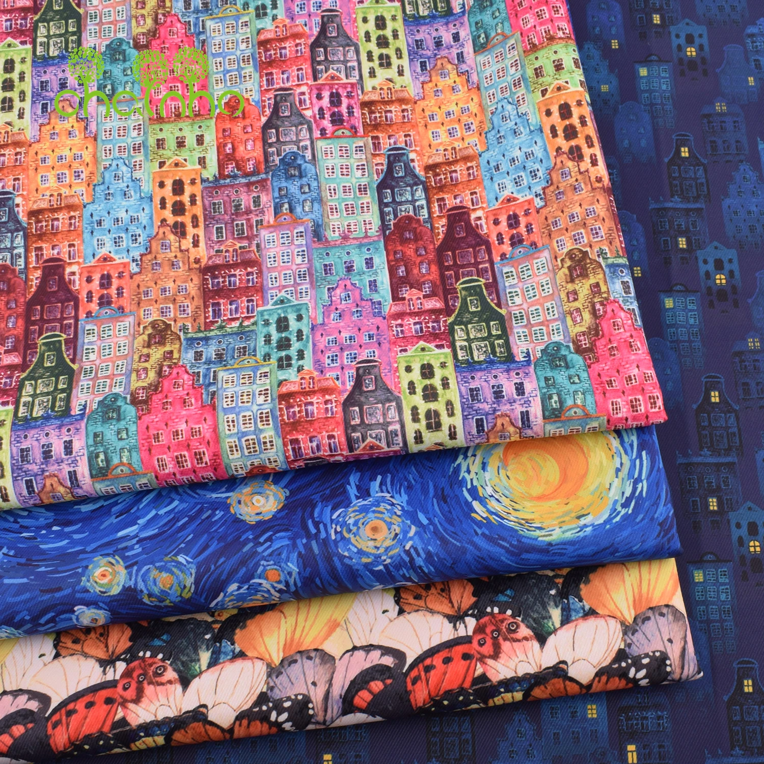 Chainho,Digital Printing Waterproof Fabric,DIY Sewing Quilting Material,Patchwork Cloth,Floral & Cartoon Series,25WP2