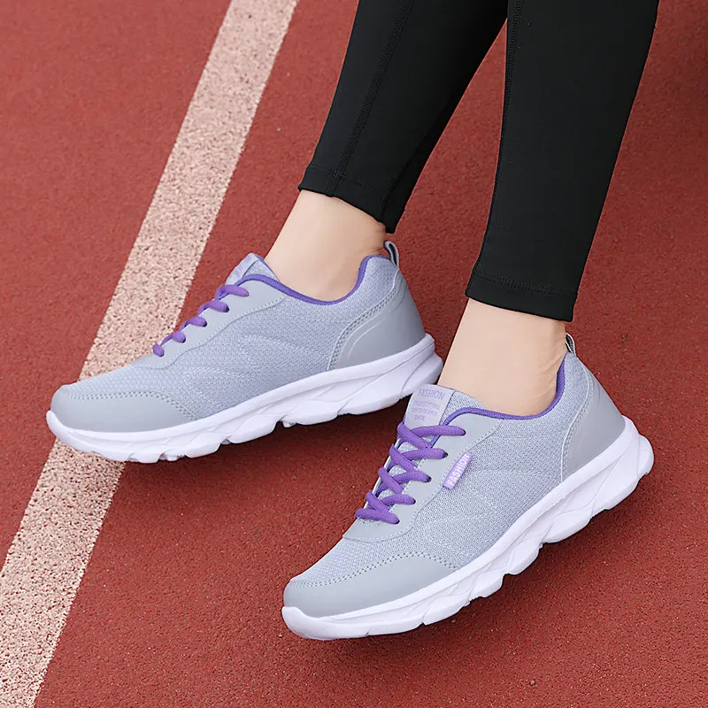 

Summer Mesh Breathable Women men Running Sneakers Lightweight Fashion Casual Flat Shoes Female Wedge Shoes Woman Vulcanize Shoe