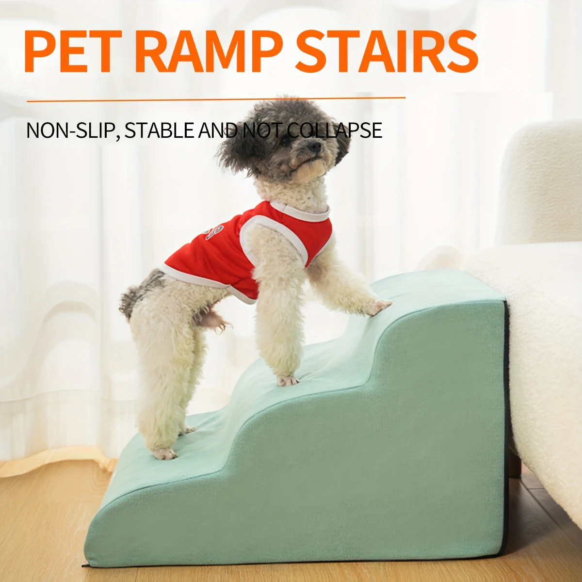 Ramp Stairs Dog Cat Pet Step Stair Ladder Memory Foam Sponge Sofa Removable and Washable Training Pet Ramp Stairs Supplies