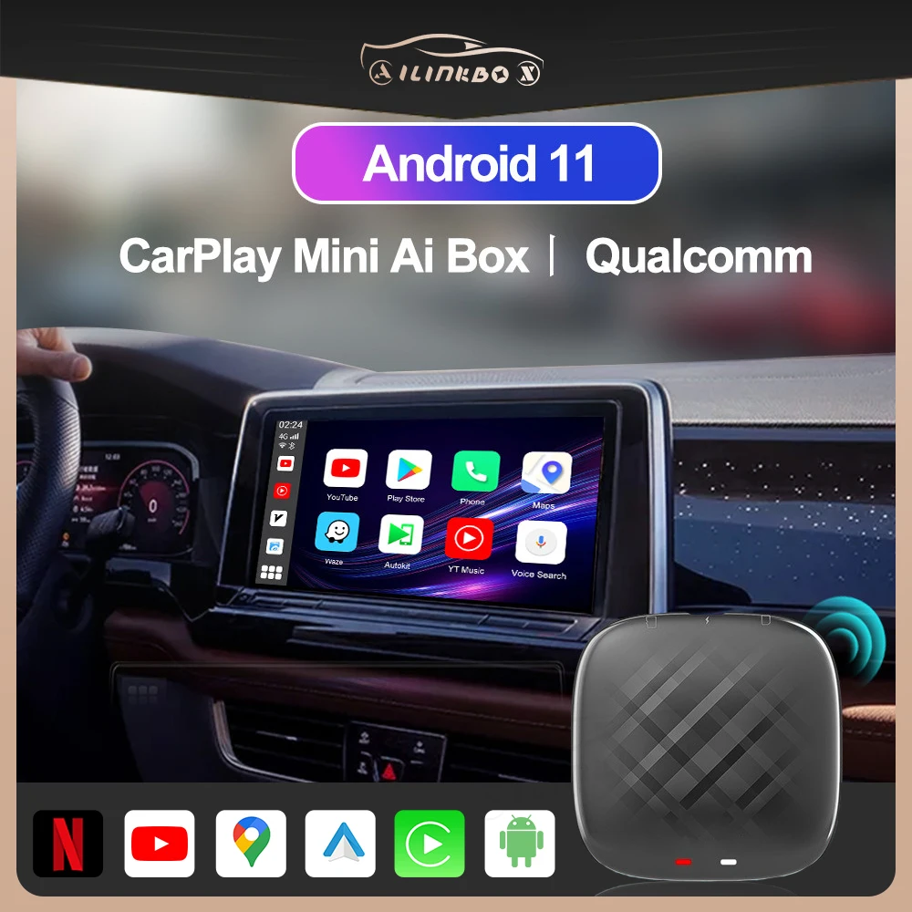 AiLinkBox CarPlay Ai Box Andoroid 11 Wireless CarPlay Android Auto