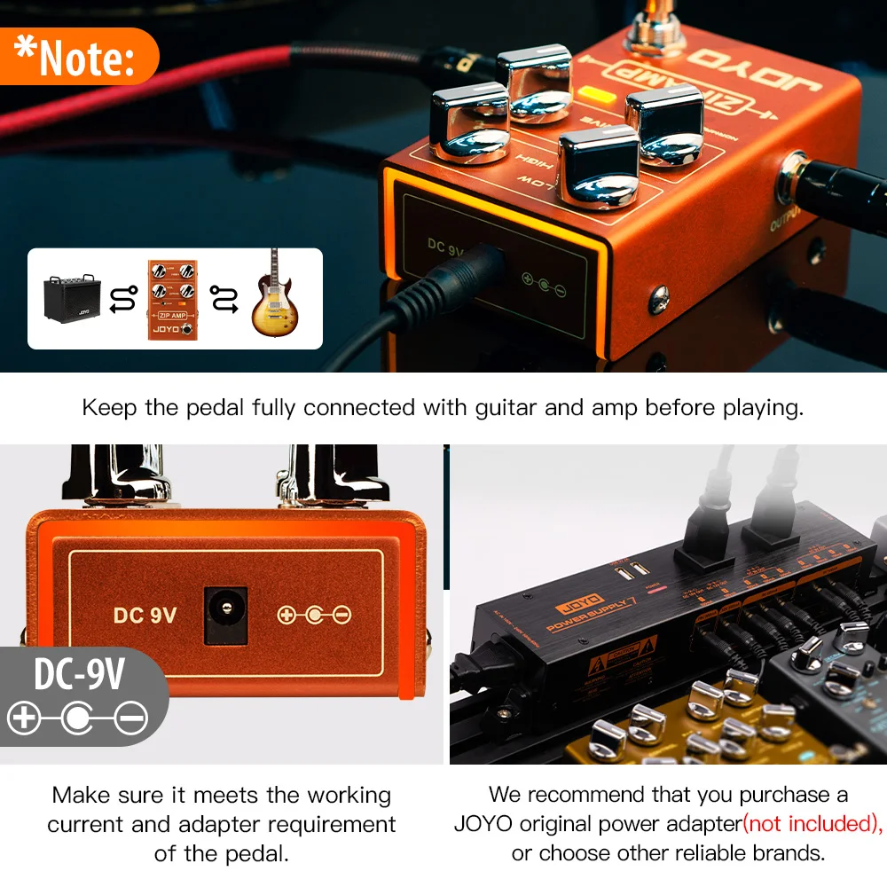 R-04 ZIP AMP Overdrive Pedal Rock Compression Tone with Gain COMP True Bypass Ov