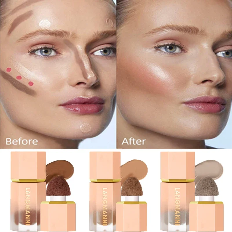 Liquid Highlighter Contour Stick Matte Blush Sticks Moisturizing Concealer Face Shadow Contour Pen Brightening Face Cosmetics