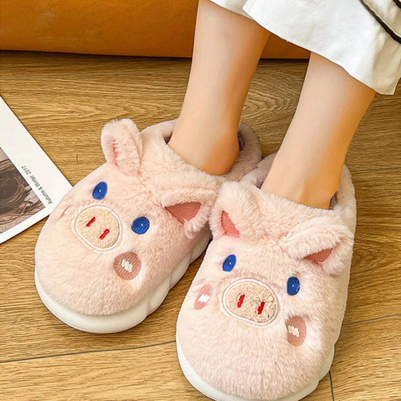 Berygtet Kostume ven Cute Animal Slipper For Women Girls Fashion Kawaii Fluffy Winter Warm  Slippers Woman Cartoon Giraffe House Slippers Funny Shoes - Women's Slippers  - AliExpress