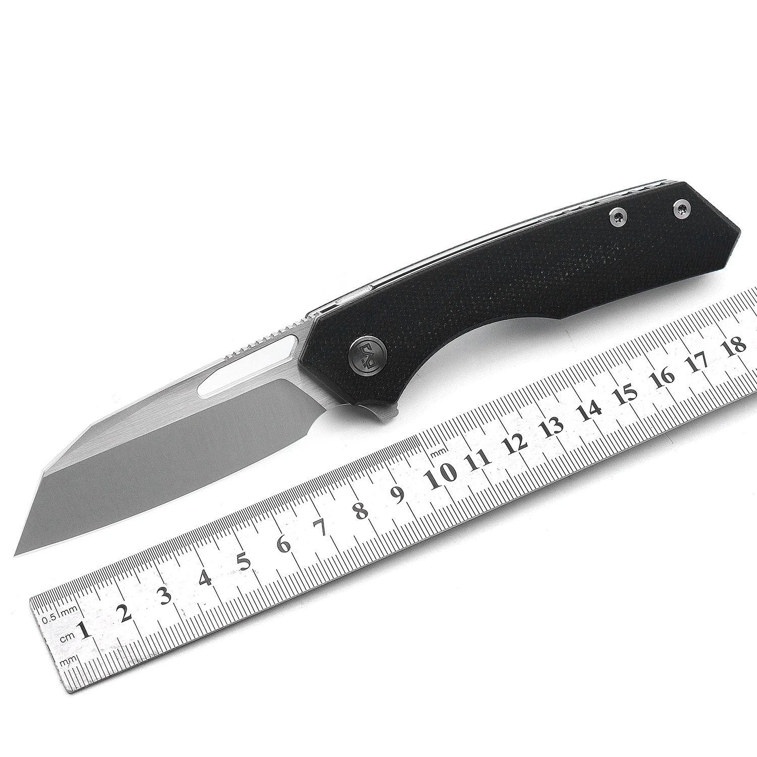 M Miguron Knives Keryx Flipper Folding Knife 3.25" 14C28N Satin Blade Black Micarta Handle Tactical Survival Pocket Knife 6