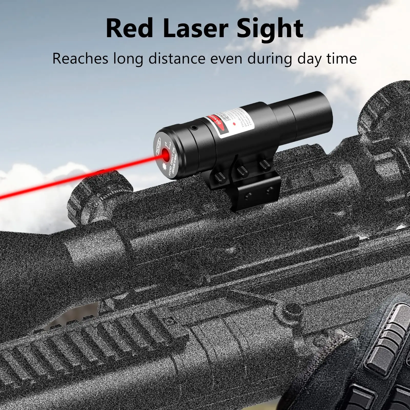 MidTen 4-16x50 AO Tactical Rifle Scope Dual Illuminated Rangefinder Optics 4 Holographic Reticle Red Dot Laser Sight