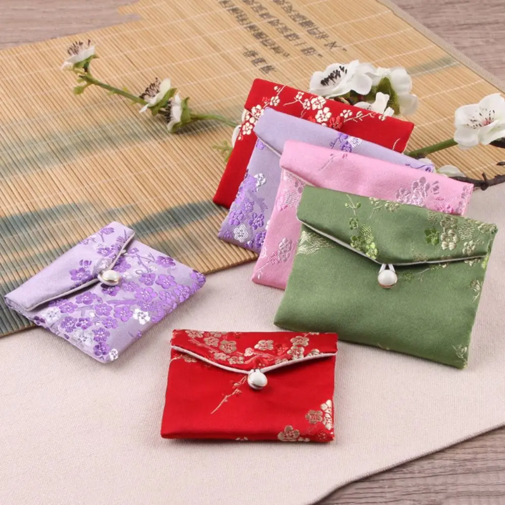 

New Retro Embroidered Flower Storage Bag Gift Bag Wedding Birthday Jewllery Packing Coin Purse Wallet