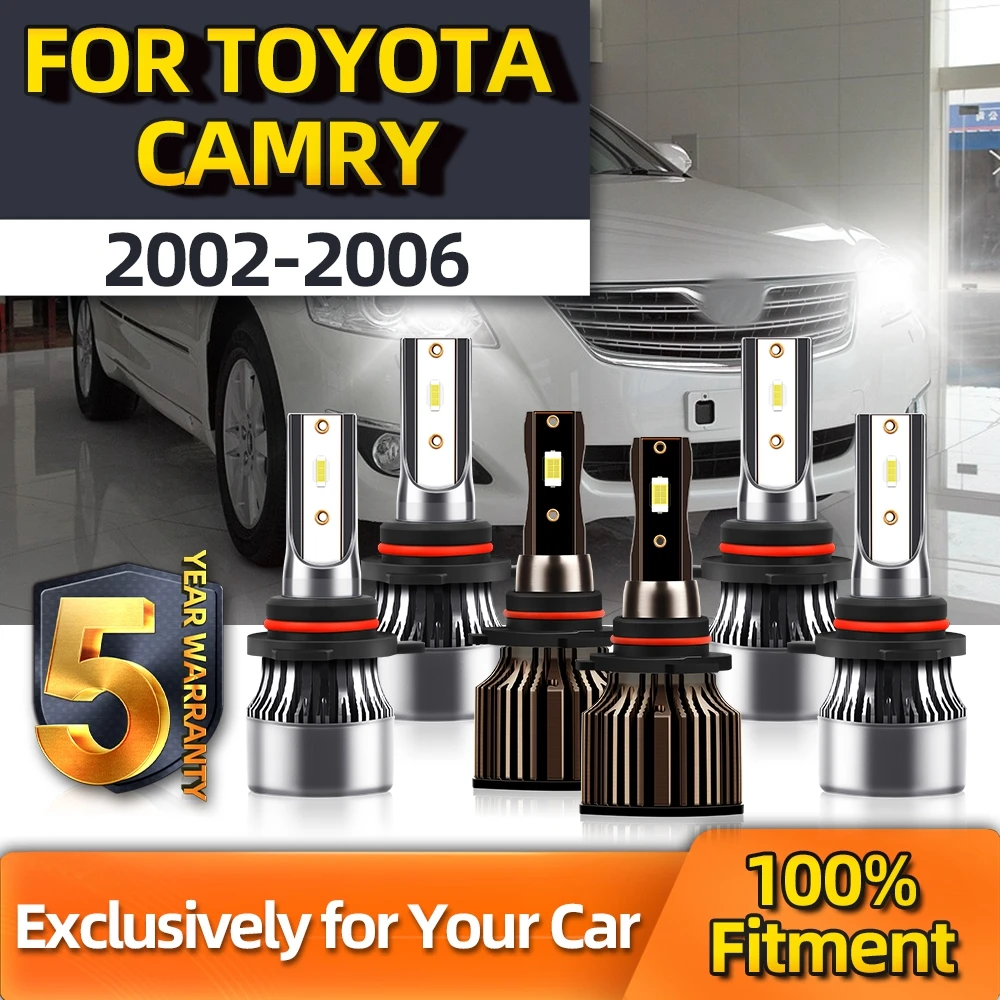 

TEENRAM Combo Low Beam High Beam 9006 9005 Fog Light 9006 Exterior Car Headlight Bulbs LED Kit For Toyota Camry 2002 2003-2006