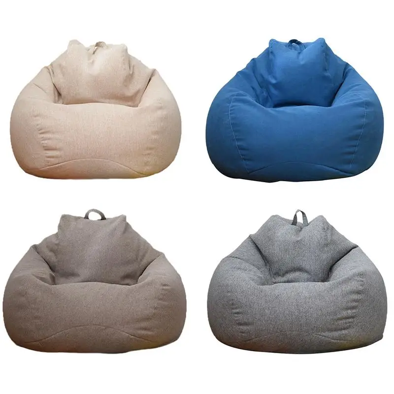 Lazy Sofas Cover Soft Bean bag Covers for Kids Adults Bean Bag Chair Couch Cover for Lazy People Storage Bag Home Accessories