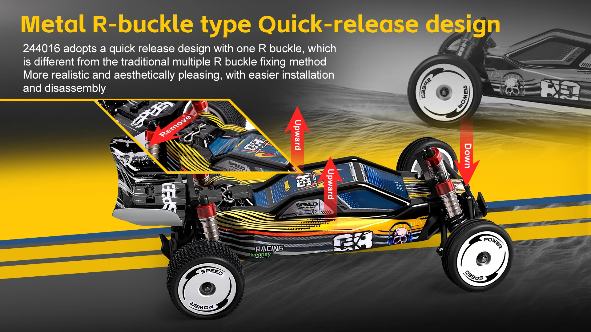 WLtoys 244016 1/24 Scale High Speed 2WD Remote Control Car Drift