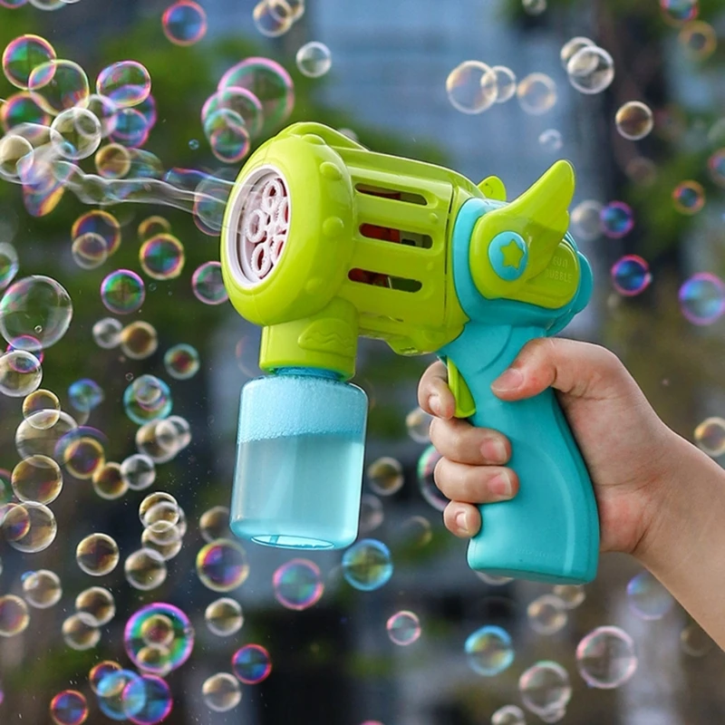 

Outdoors Activity Bubble Blower Guns Easter Birthday Gift for Park Outdoor Fun Electric Bubble Guns Birthday Gifts